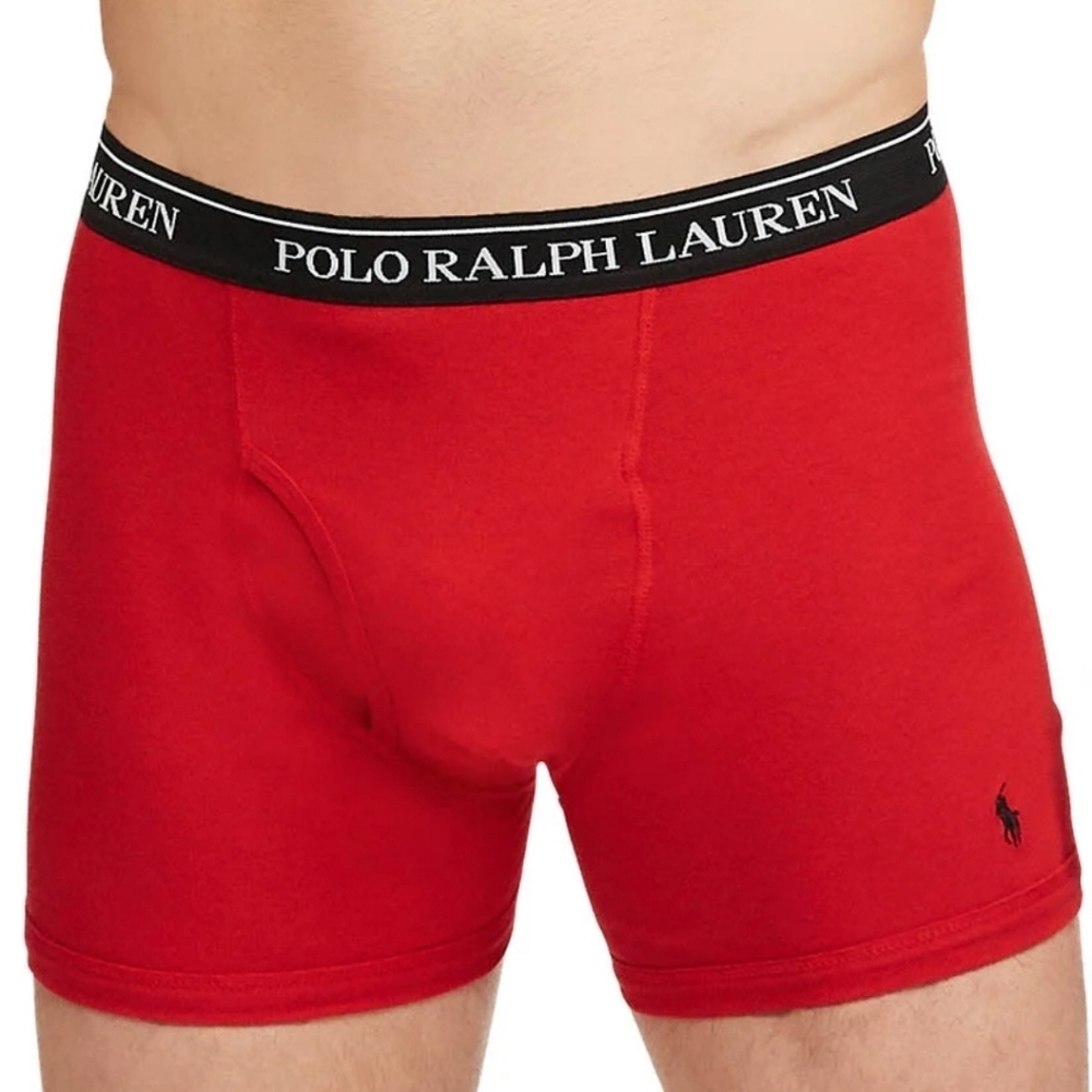 Ralph Lauren men's classic fit Logo cotton boxer briefs medium size